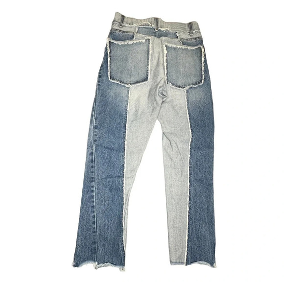 Revice Frayed Two-Tone Cropped Jean. Sz: 27 - Picture 3 of 10